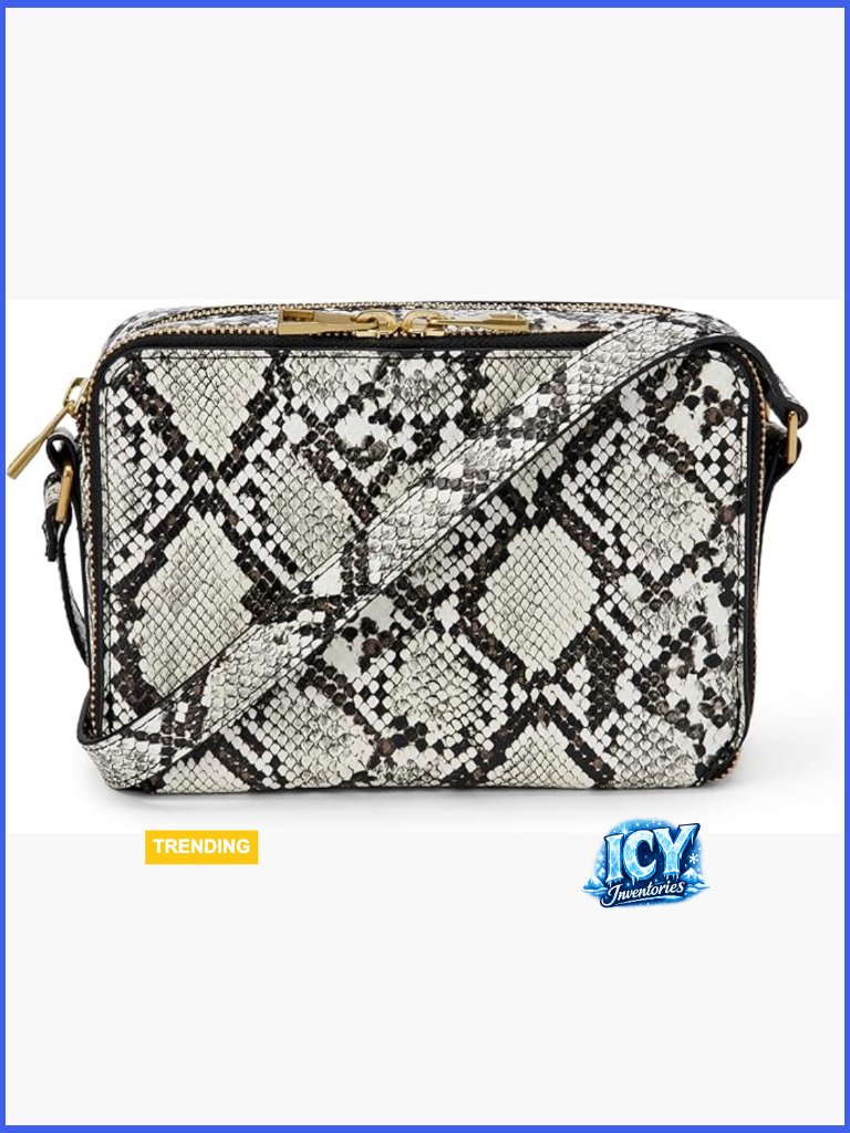 Faux Leather Boxy Crossbody Bag With Adjustable Strap & Multiple Pockets